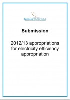 Submission 2012 13 Appropriations for electricity cover