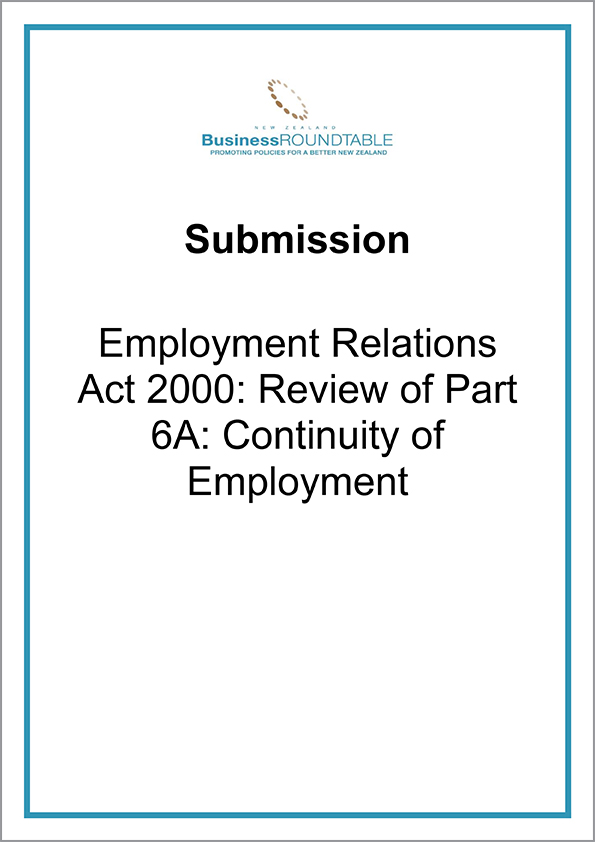 Submission Employment Relations Act 2000 Review of Part 6A cover