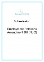 Submission Employment Relations Amendment Bill 2 cover