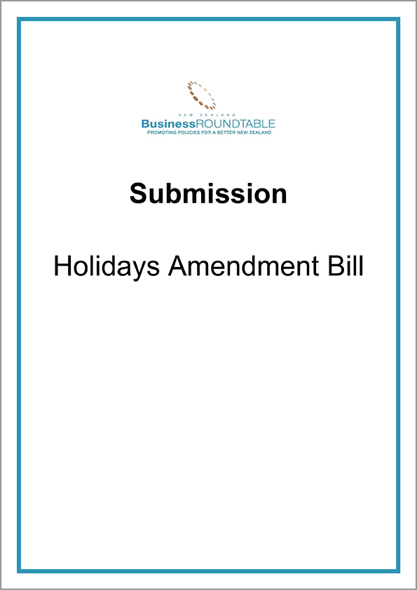 Submission Holidays Amendment Bill cover