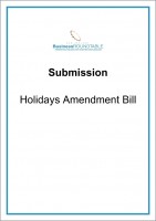 Submission Holidays Amendment Bill cover