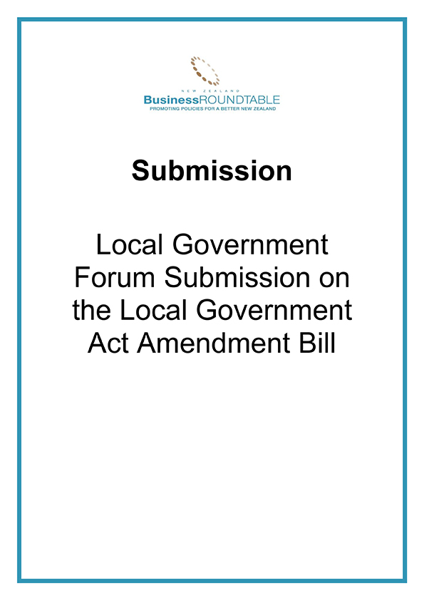 Submission Local Government Act Amendment Bill cover