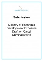 Submission Ministry of Economic Development Cartel Criminalisation cover