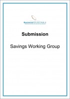 Submission Savings Working Group cover