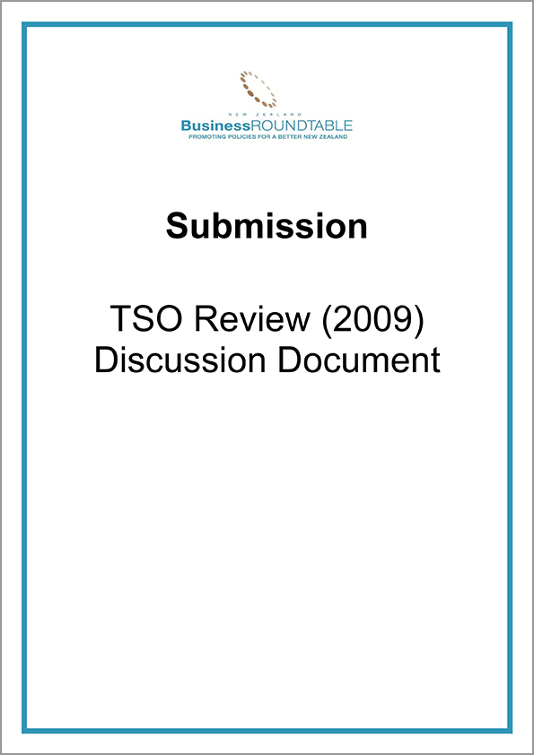 Submission TSO Review 2009 Discussion cover