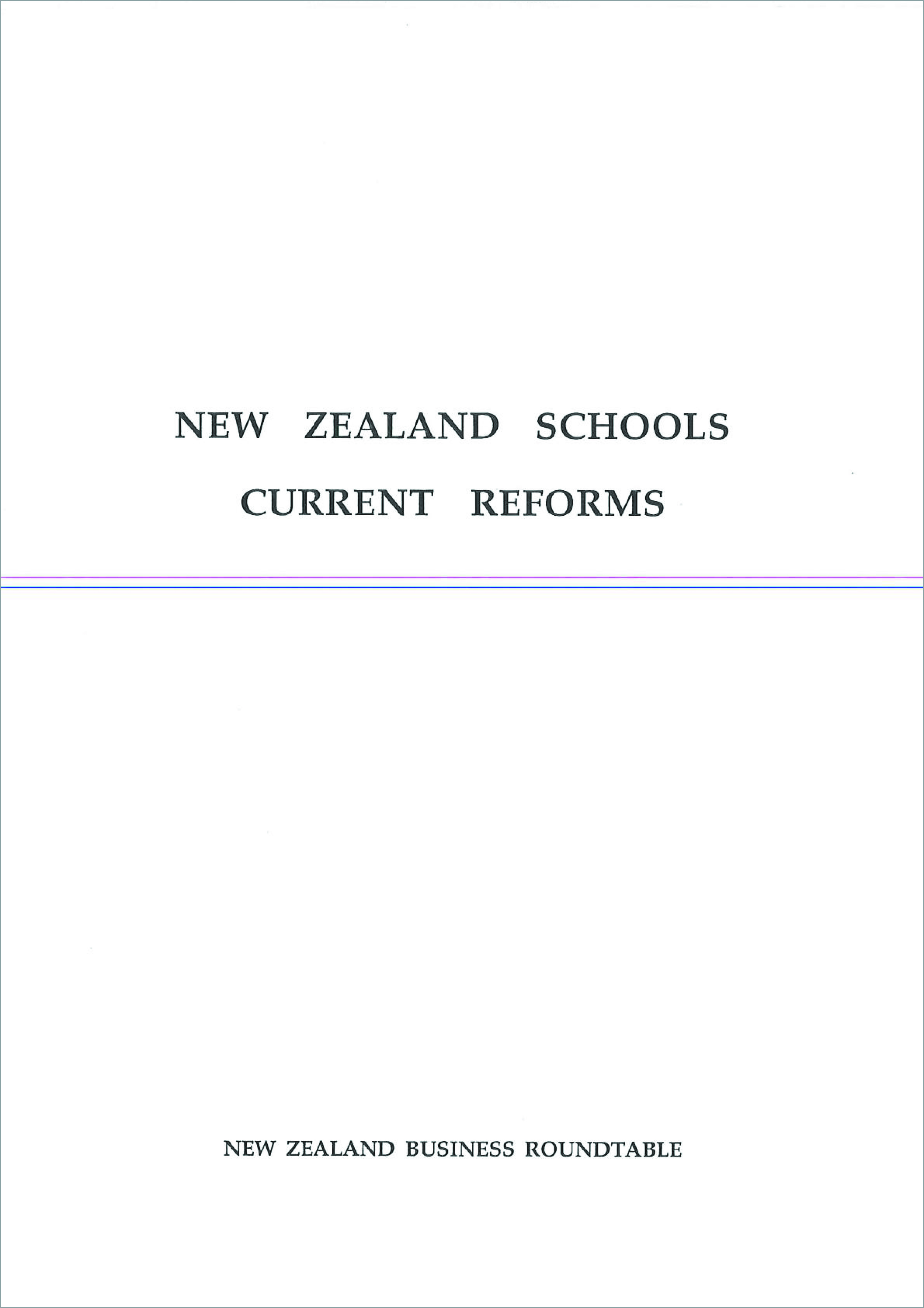 New Zealand Schools Current Reforms cover