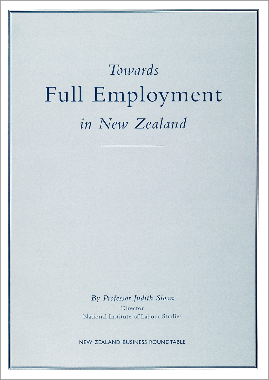 Towards Full Employment in NZ cover