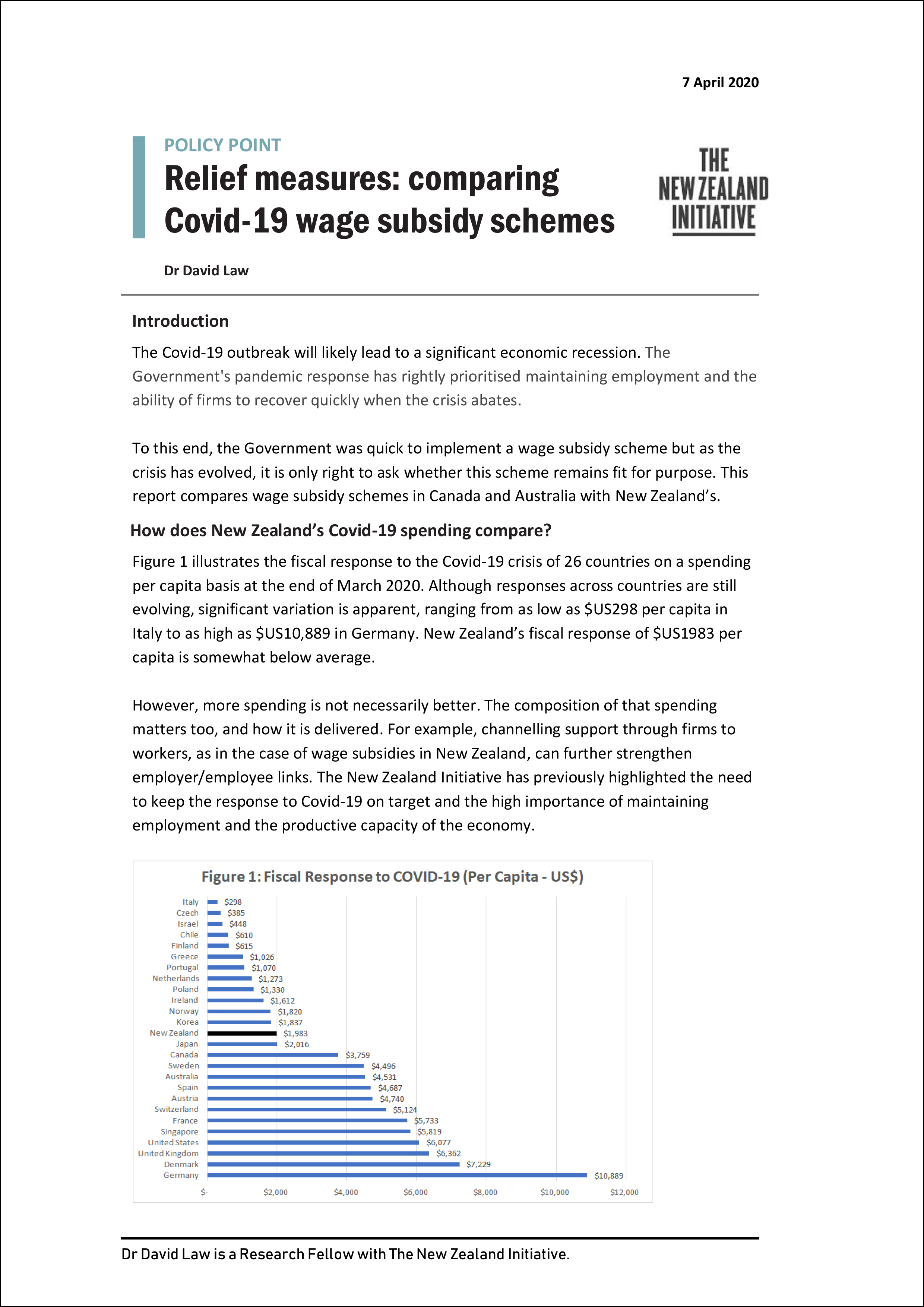 Relief measures comparing Covid19 wage subsidy schemes 1