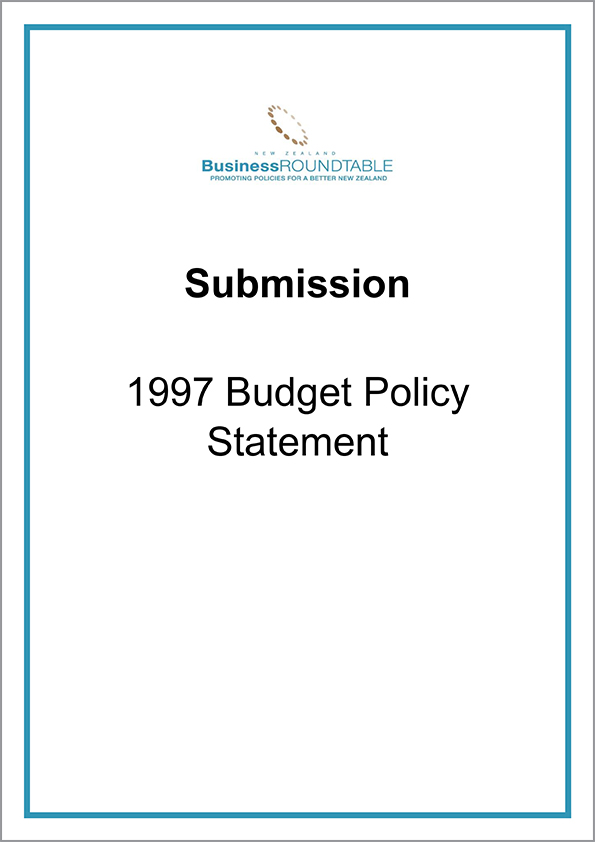 Submission 1997 Budget Policy Statement