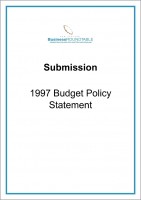 Submission 1997 Budget Policy Statement