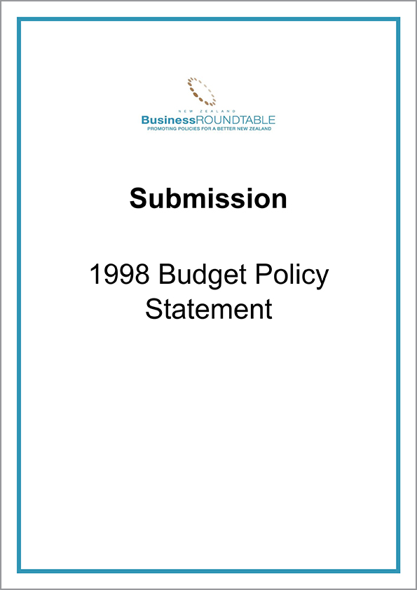 Submission 1998 Budget Policy Statement