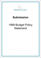 Submission 1999 Budget Policy Statement2