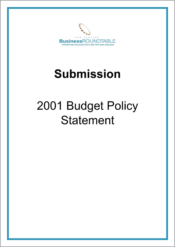 Submission 2001 Budget Policy Statement