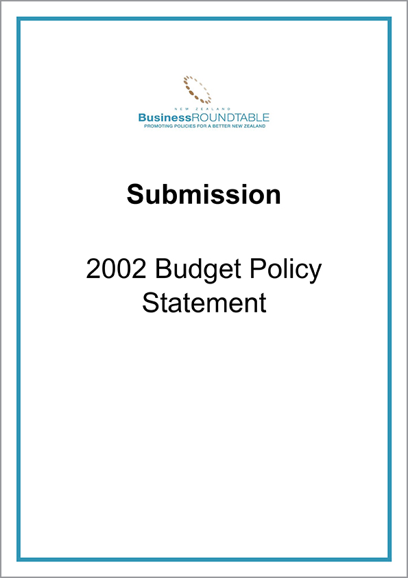 Submission 2002 Budget Policy Statement2