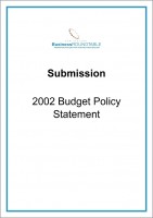 Submission 2002 Budget Policy Statement2