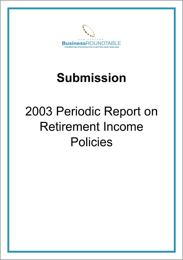 Submission 2003 Periodic Report On Retirement Income Policies