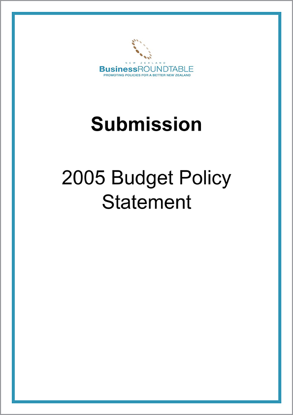 Submission 2005 Budget Policy Statement2