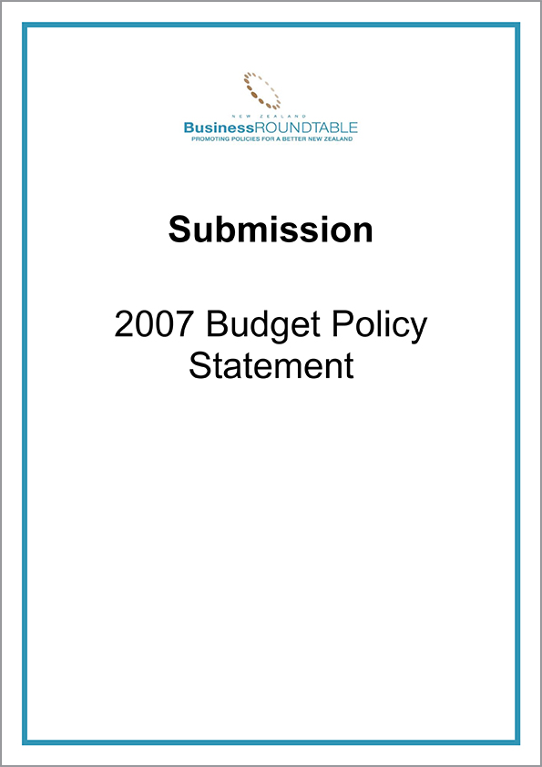 Submission 2007 Budget Policy Statement