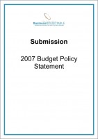 Submission 2007 Budget Policy Statement