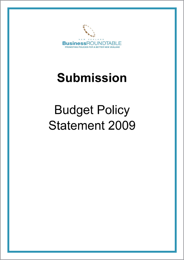 Submission 2009 Budget Policy Statement2