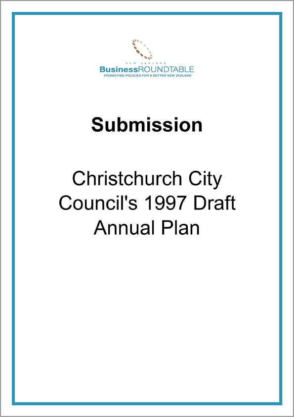 Submission Christchurch City Councils 1997 Draft Annual Plan