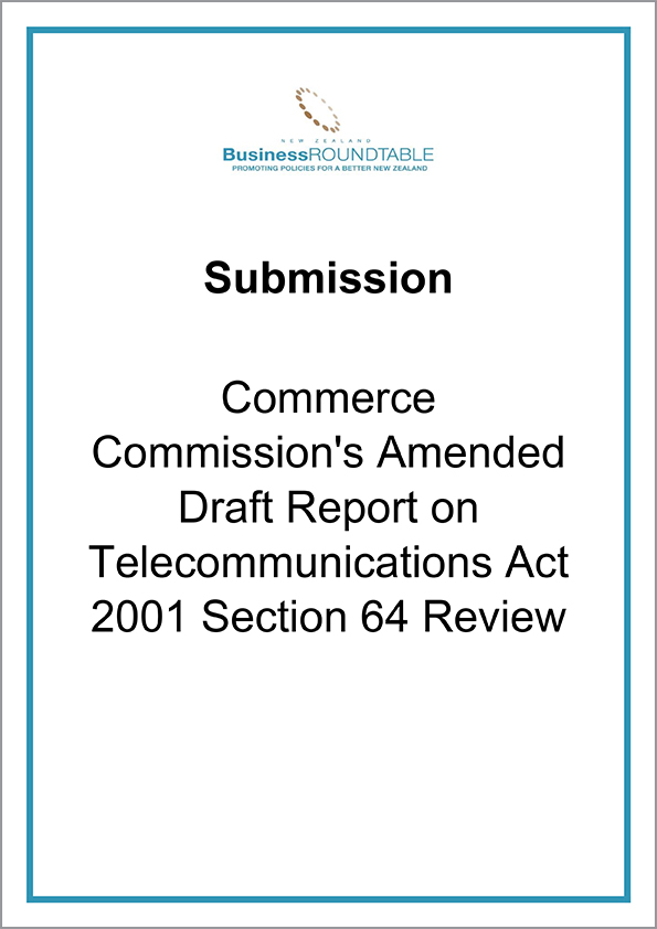 Submission Commerce Commissions Amended Draft Report on Telecommunications Act 2001 Section 64 Review