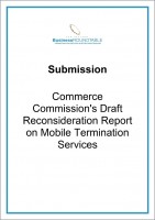 Submission Commerce Commissions draft Mobile Termination services cover