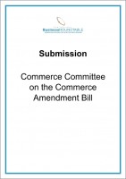 Submission Commerce Committee on the Commerce Amendment Bill