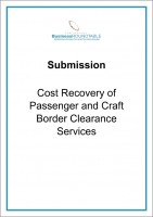 Submission Cost Recovery of Passenger and Craft Border Clearance Services