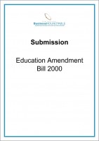 Submission Education Amendment Bill 2000