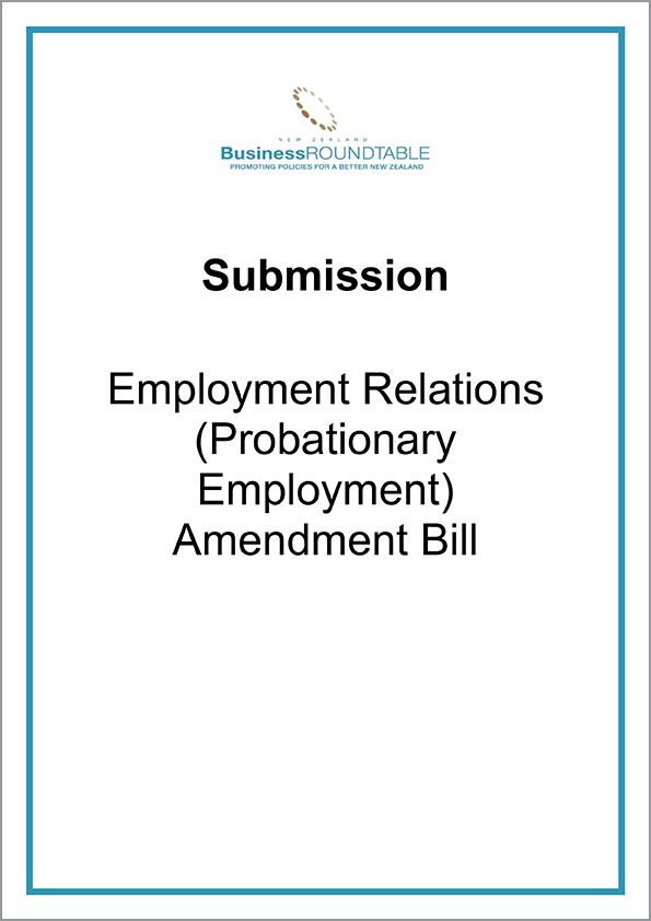 Submission Employment Relations Probationary Employment Amendment Bill