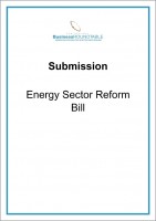 Submission Energy Sector Reform Bill