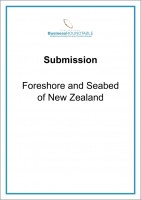 Submission Foreshore and Seabed of New Zealand