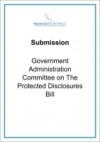 Submission Government Administration Committee on the Protected Disclosure Bill