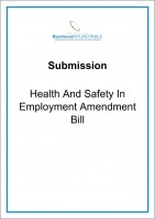 Submission Health and Safety in Employment Amendment Bill