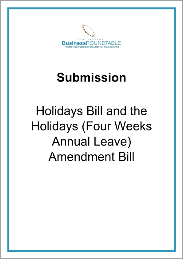 Submission Holidays Bill and the Holidays Four Weeks Annual Leave Amendment Bill