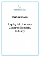 Submission Inquiry into the New Zealand Electricity Industry