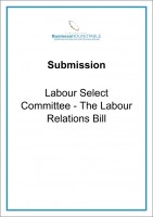 Submission Labour Select Committee The Labour Relations Bill