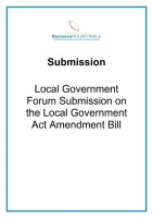 Submission Local Government Act Amendment Bill cover