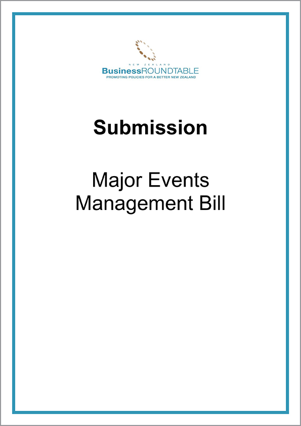 Submission Major Events Management Bill cover