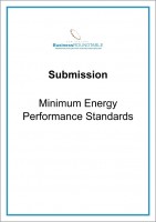 Submission Minimum Energy Performance Standards