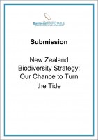 Submission New Zealand Biodiversity Strategy Our Chance to Turn the Tide