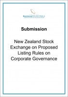 Submission New Zealand Stock Exchange on Proposed Listing Rules on Corporate Governance