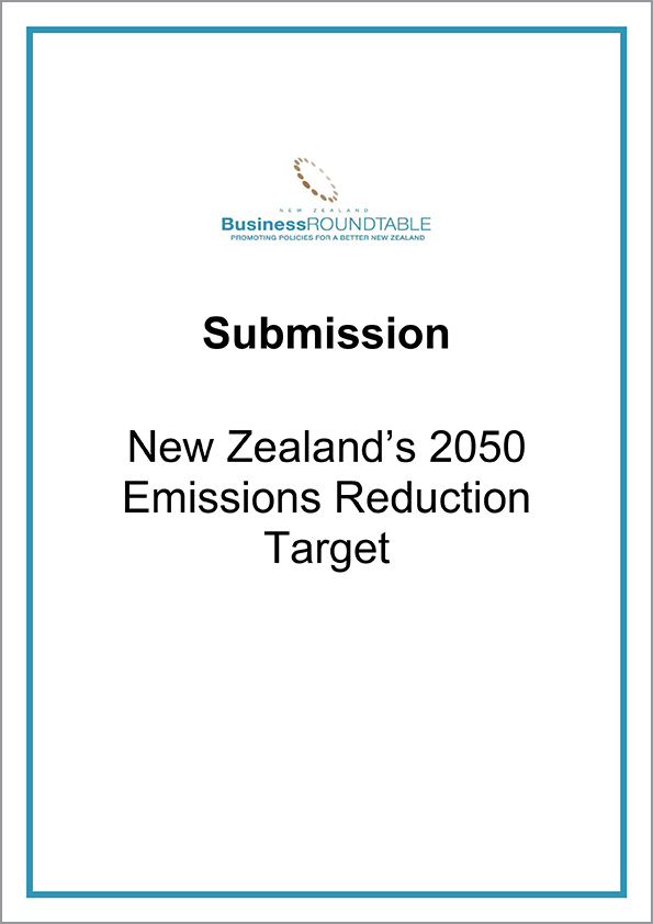 Submission New Zealands 2050 Emissions Reduction Target cover