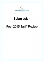 Submission Post 2005 Tariff Review