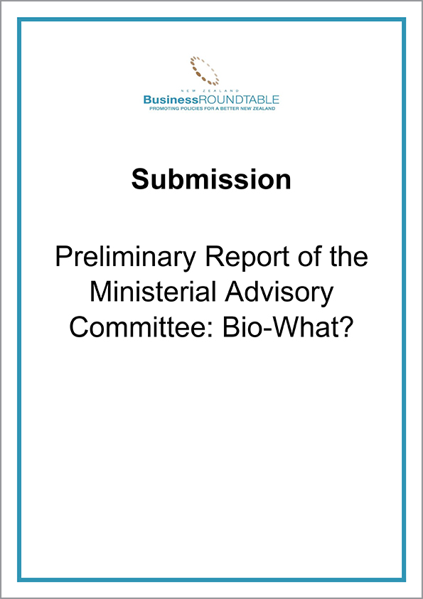 Submission Preliminary Report of the Ministerial Advisory Committee Bio what