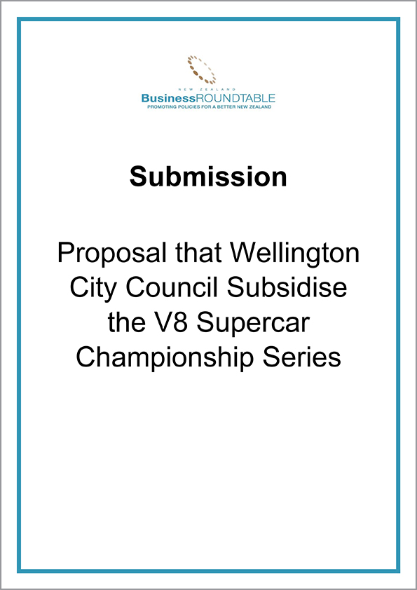 Submission Proposal that Wellington City Council Subsidise the V8 Supercar