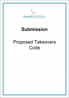 Submission Proposed Takeovers Code