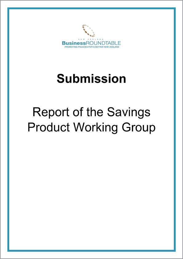 Submission Report of the Savings Product Working Group