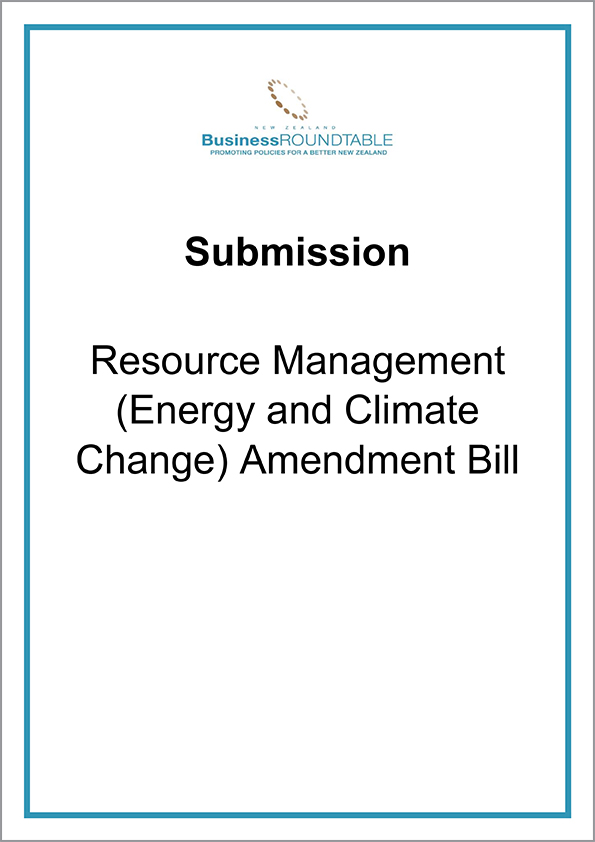 Submission Resource Management Energy and Climate Change Amendment Bill cover